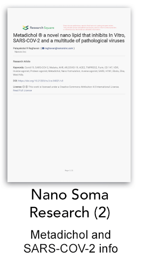 Nano Soma, Metadichol and SARS-COV-2 information